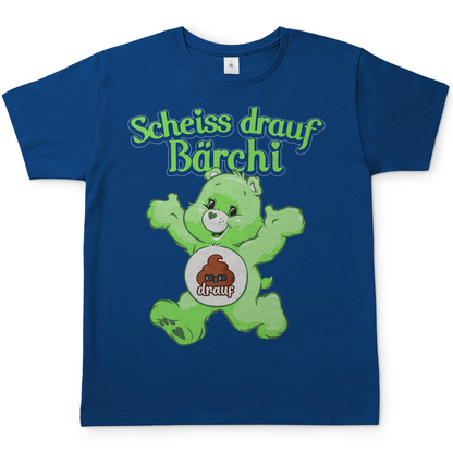 Scheiss drauf Glücksbärchi Herren Shirt in royal blau
