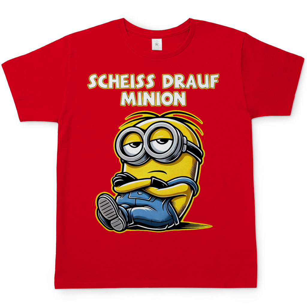 Scheiss drauf Minion - Herren Shirt Rot