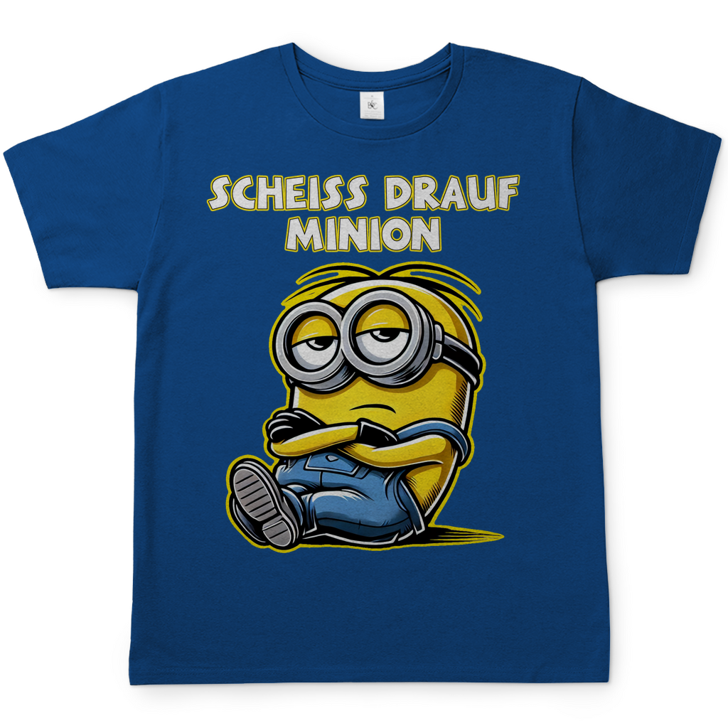 Scheiss drauf Minion - Herren Shirt Royal Blau