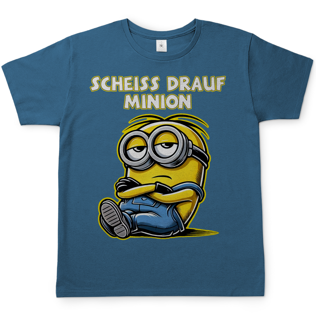 Scheiss drauf Minion - Herren Shirt Stone Blue