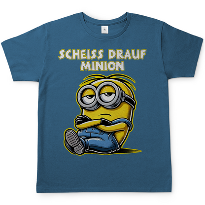 Scheiss drauf Minion - Herren Shirt Stone Blue