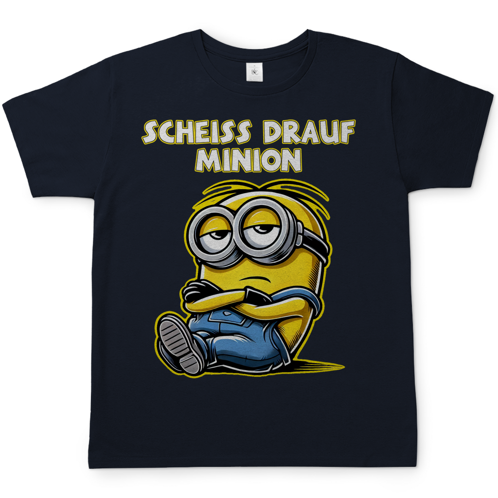 Scheiss drauf Minion - Herren Shirt navy blau