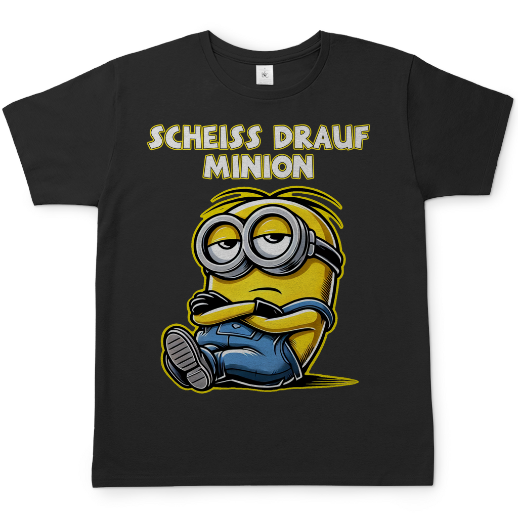 Scheiss drauf Minion - Herren Shirt schwarz