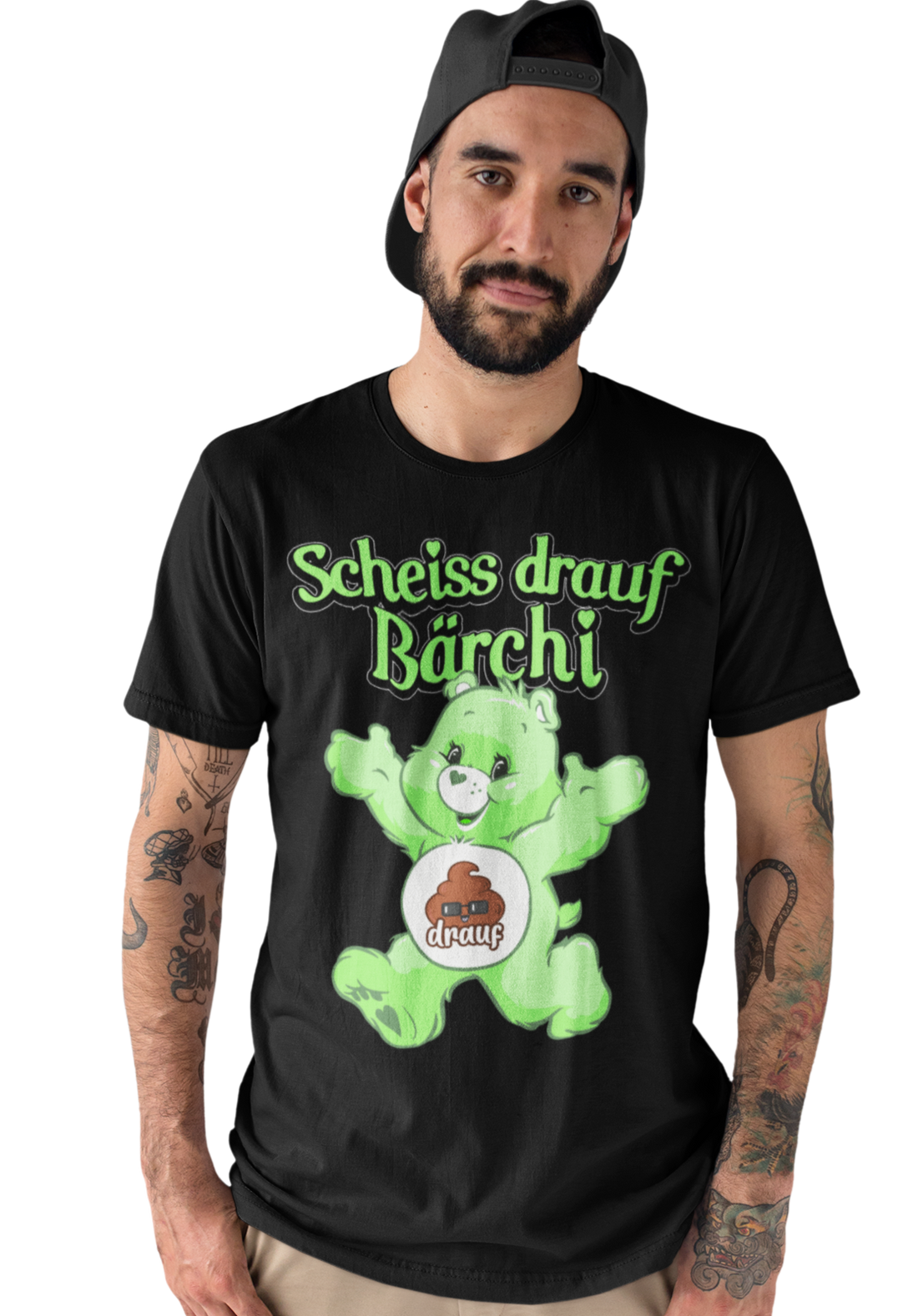 Scheiss drauf Bärchi Glücksbärchi - Herren Premium Bio T-Shirt