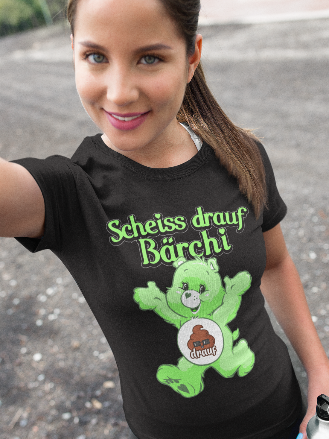 Scheiss drauf Bärchi - Glücksbärchi - Damen Premium Bio T-Shirt