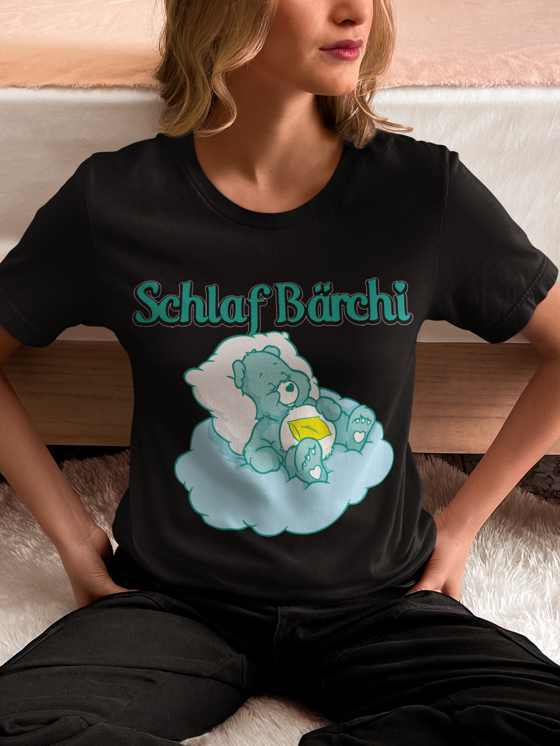 Schlaf Bärchi - Glücksbärchi - Damen Premium Bio T-Shirt