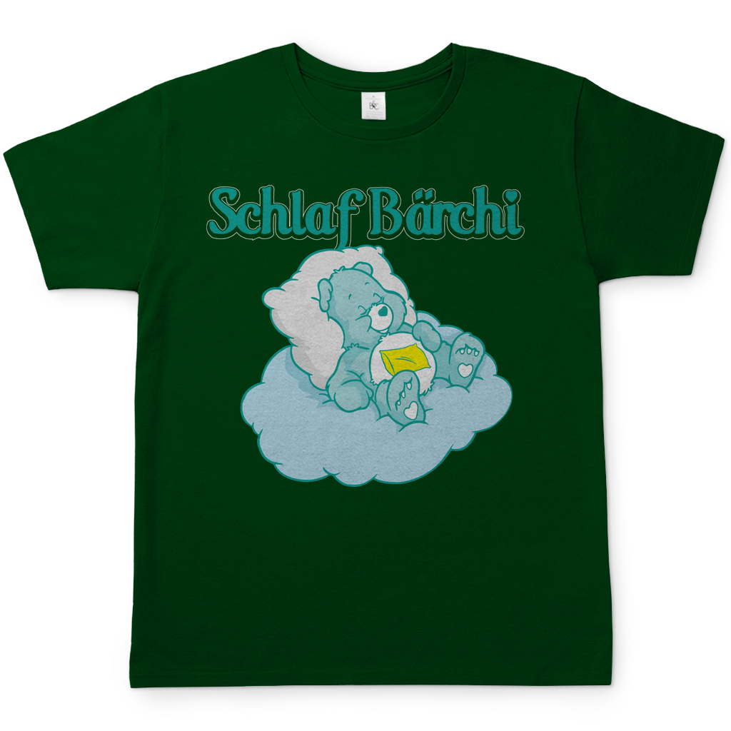 Schlaf Bärchi Glücksbärchi Herren Shirt in Bottle Grün