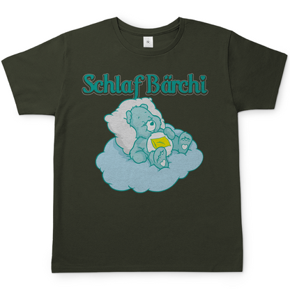 Schlaf Bärchi Glücksbärchi Herren Shirt in Khaki
