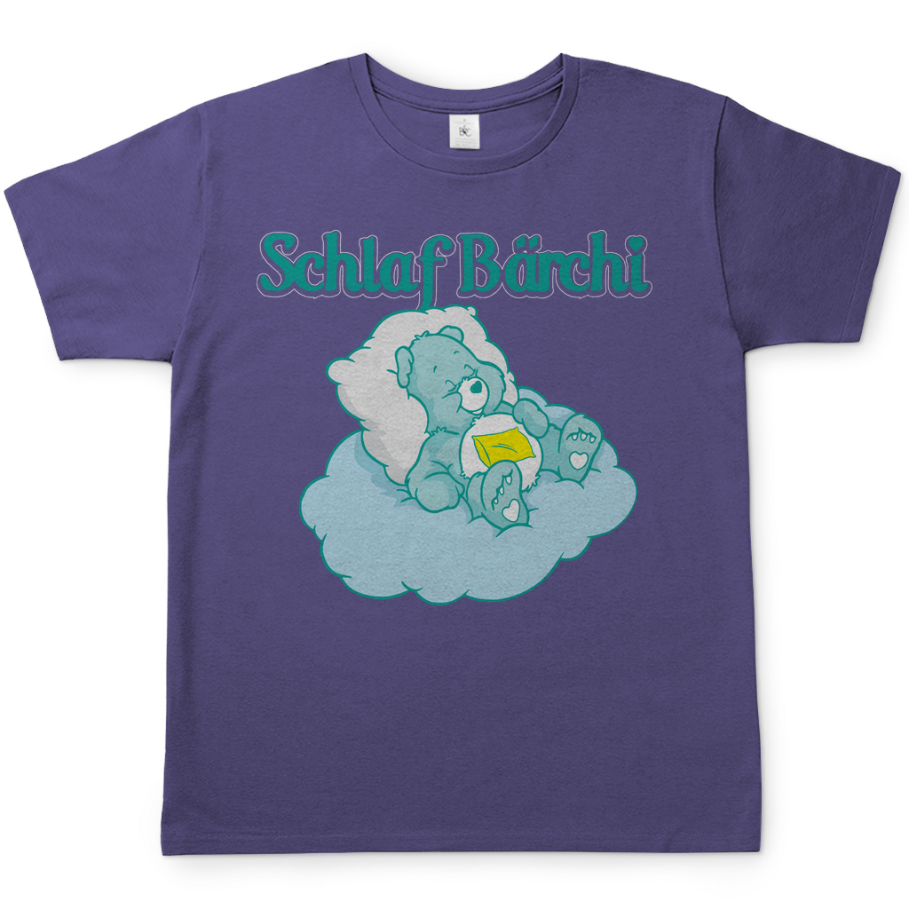 Schlaf Bärchi Glücksbärchi Herren Shirt in Millennial Lila