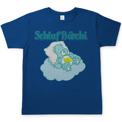 Schlaf Bärchi Glücksbärchi Herren Shirt in Royal Blau