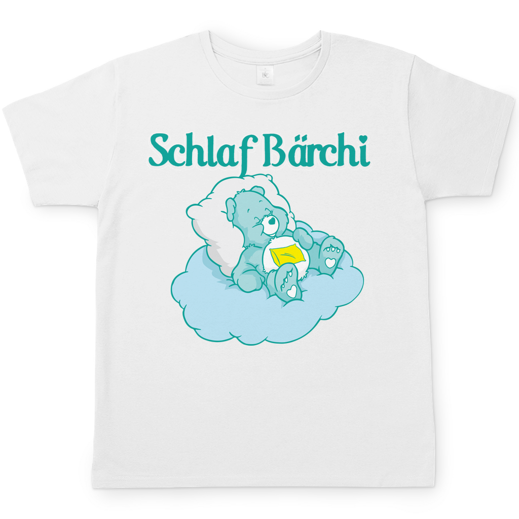 Schlaf Bärchi Glücksbärchi Herren Shirt in Weiß