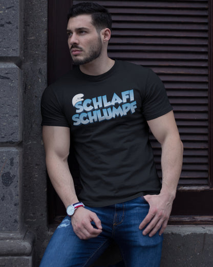 Schlafi Schlumpf T-Shirt Herren – Lustiger Spruch für Langschläfer &amp; Träumer