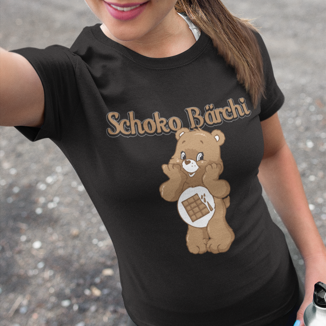 Schoko Bärchi - Glücksbärchi - Damen Premium Bio T-Shirt