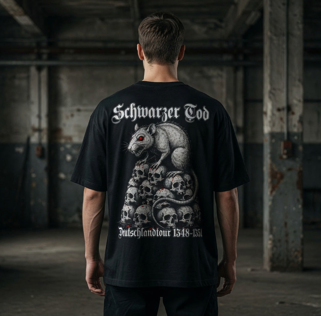 Schwarzer Tod Deutschlandtour 1348-1351 - Jack and Jones Oversize T-Shirt