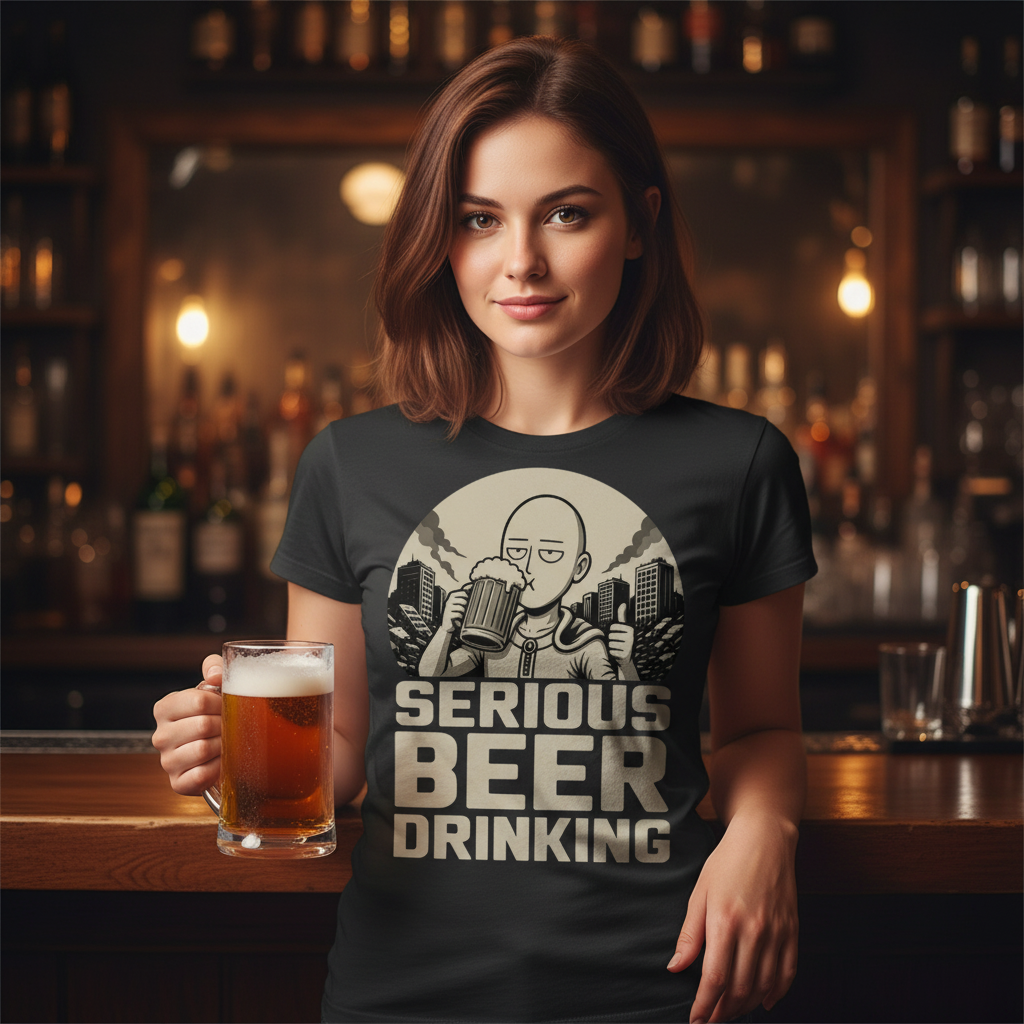Serious Beer Drinking One Punch Man Saitama Bier - Damen T-Shirt