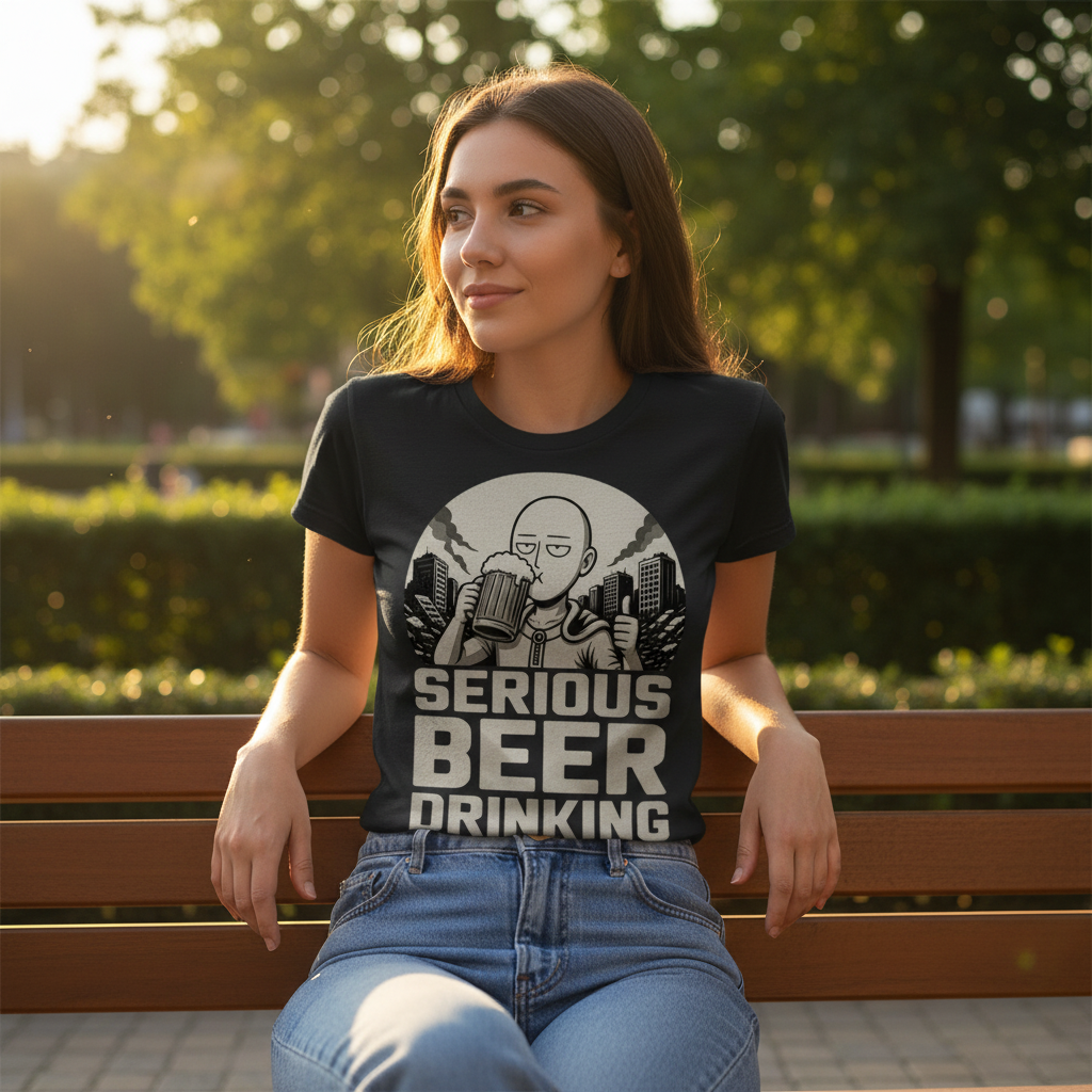 Serious Beer Drinking One Punch Man Saitama Bier - Damen T-Shirt
