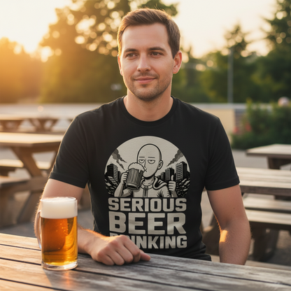 Serious Beer Drinking One Punch Man Saitama Bier - Herren T-Shirt
