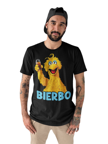 Sesamstrasse Bibo Bierbo Herren Shirt mit Model ohne Hintergrund