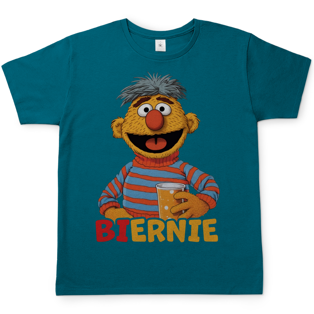 Sesamstrasse Ernie Biernie Herren Shirt in Diva Blau