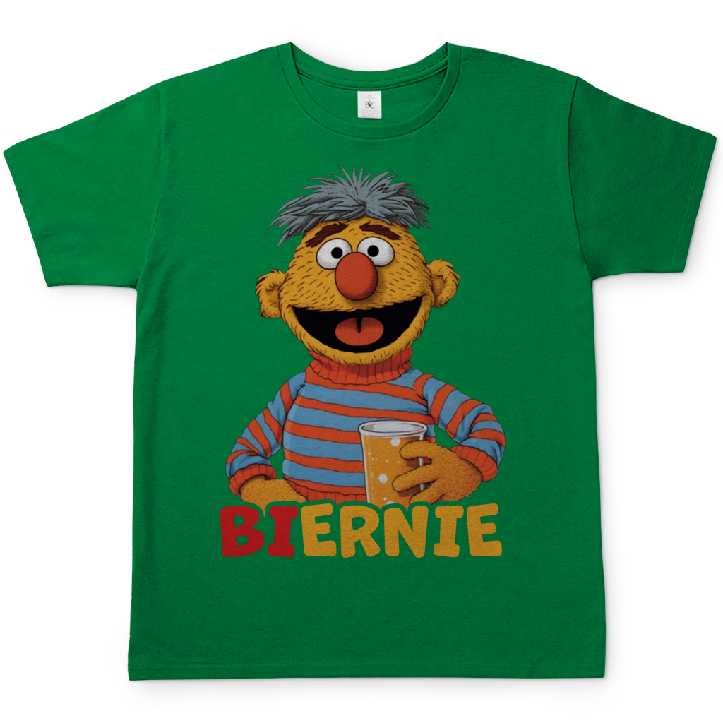 Sesamstrasse Ernie Biernie Herren Shirt in Kelly Grün