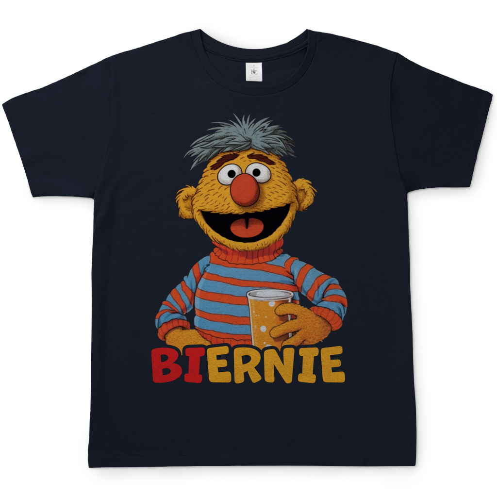 Sesamstraße - Ernie Biernie - Herren Shirt Navy