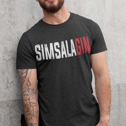 Herren Shirt Simsalagin lustiges Gin Spruch T-Shirt Party Alkohol Geschenk Fun