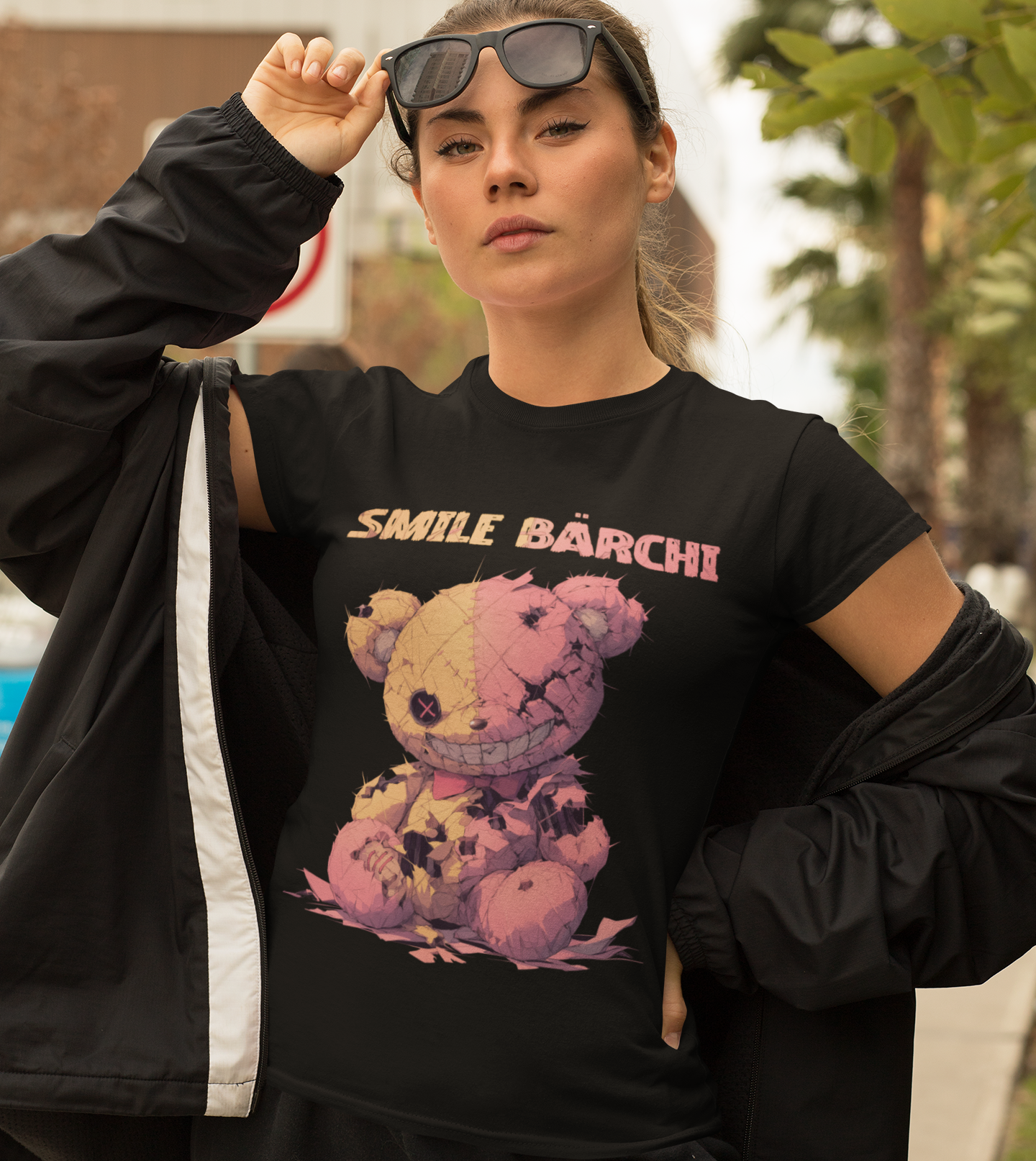 Smile Bärchi - Damen Premium Bio T-Shirt