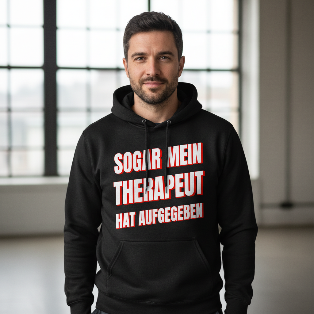 Sogar mein Therapeut hat aufgegeben - Herren Hoodie