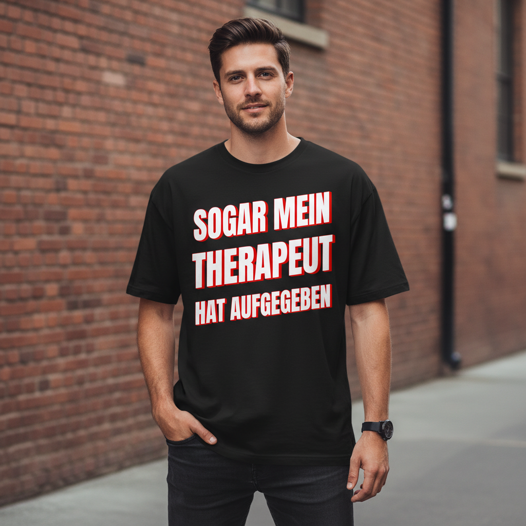 Sogar mein Therapeut hat aufgegeben - Jack and Jones Oversize T-Shirt