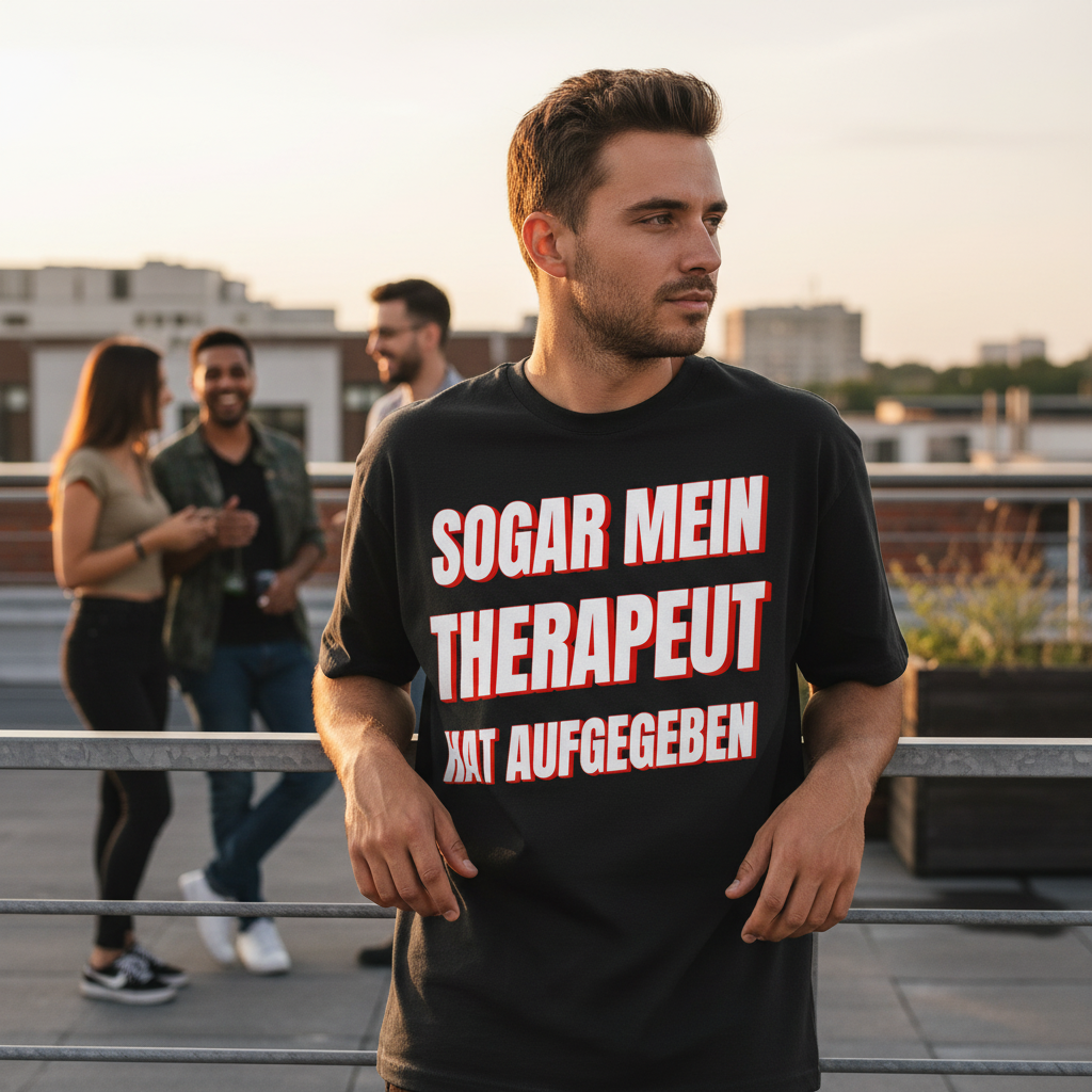 Sogar mein Therapeut hat aufgegeben - Jack and Jones Oversize T-Shirt