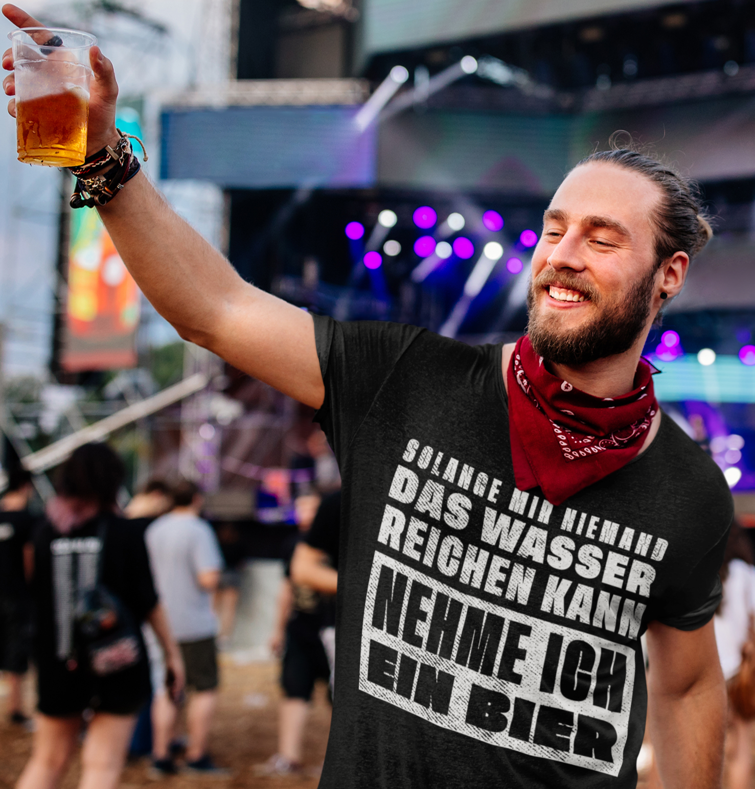 Solange mir niemand das Wasser reichen kann nehme ich ein Bier - Herren Premium Bio T-Shirt