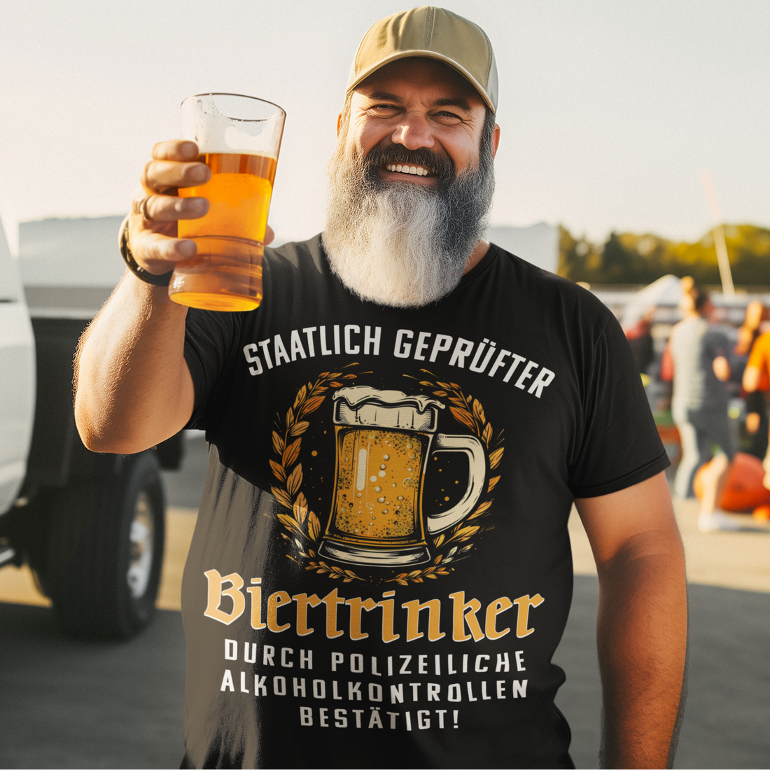 Staatlich geprüfter Biertrinker - Herren Shirt