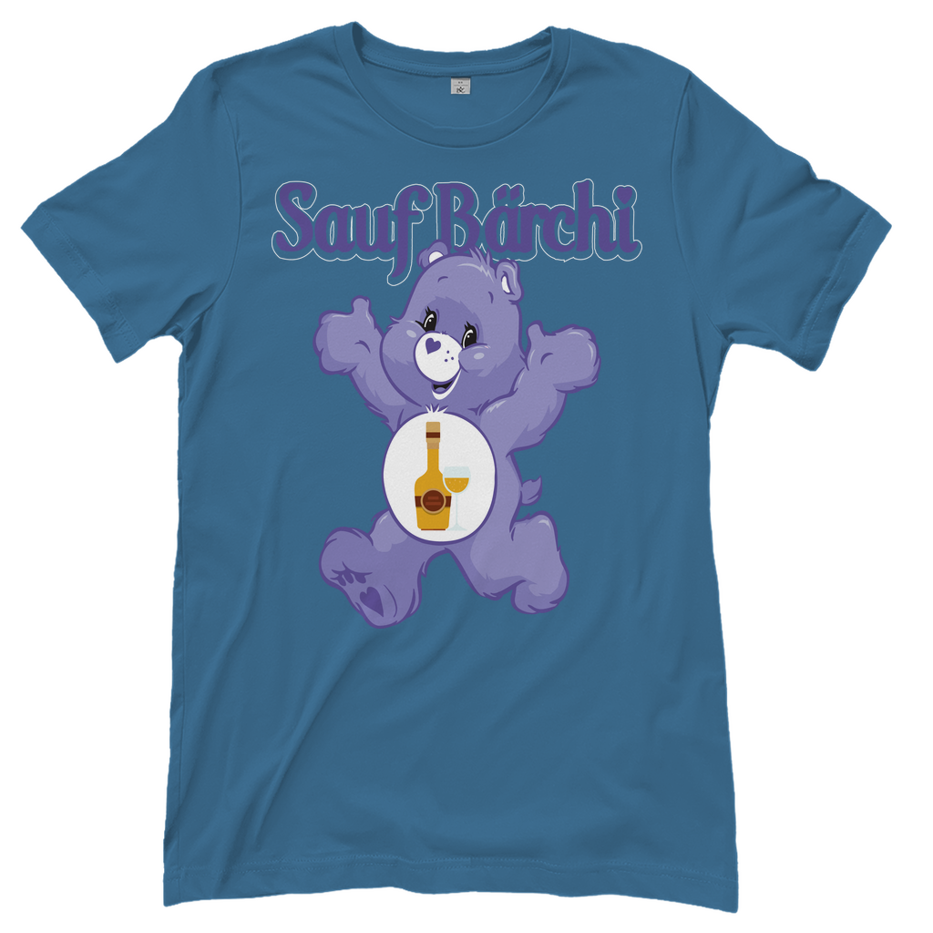 Sauf Bärchi - Glücksbärchi - Damenshirt Stone Blue