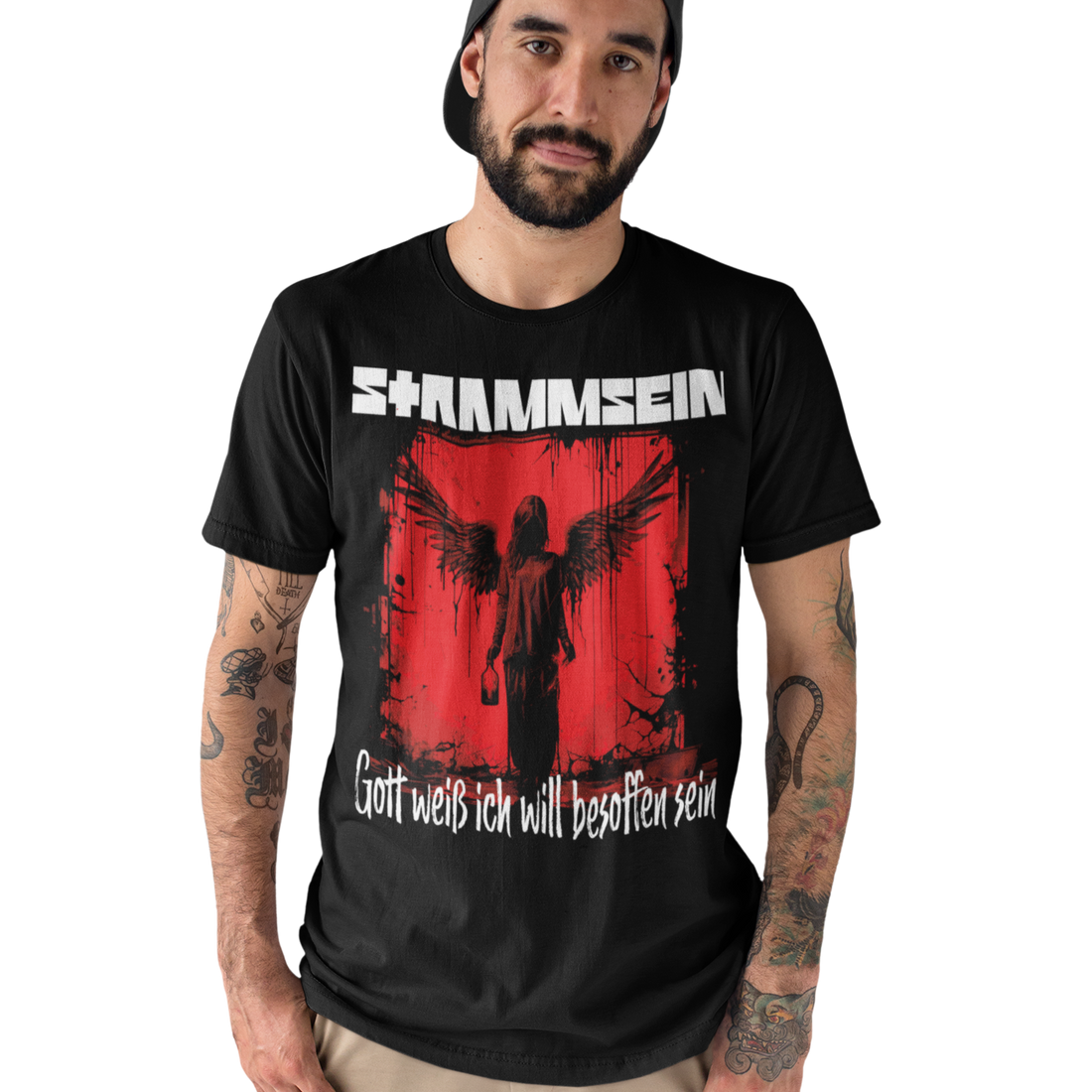 Strammsein Gott weiß ich will besoffen sein - Herren Shirt