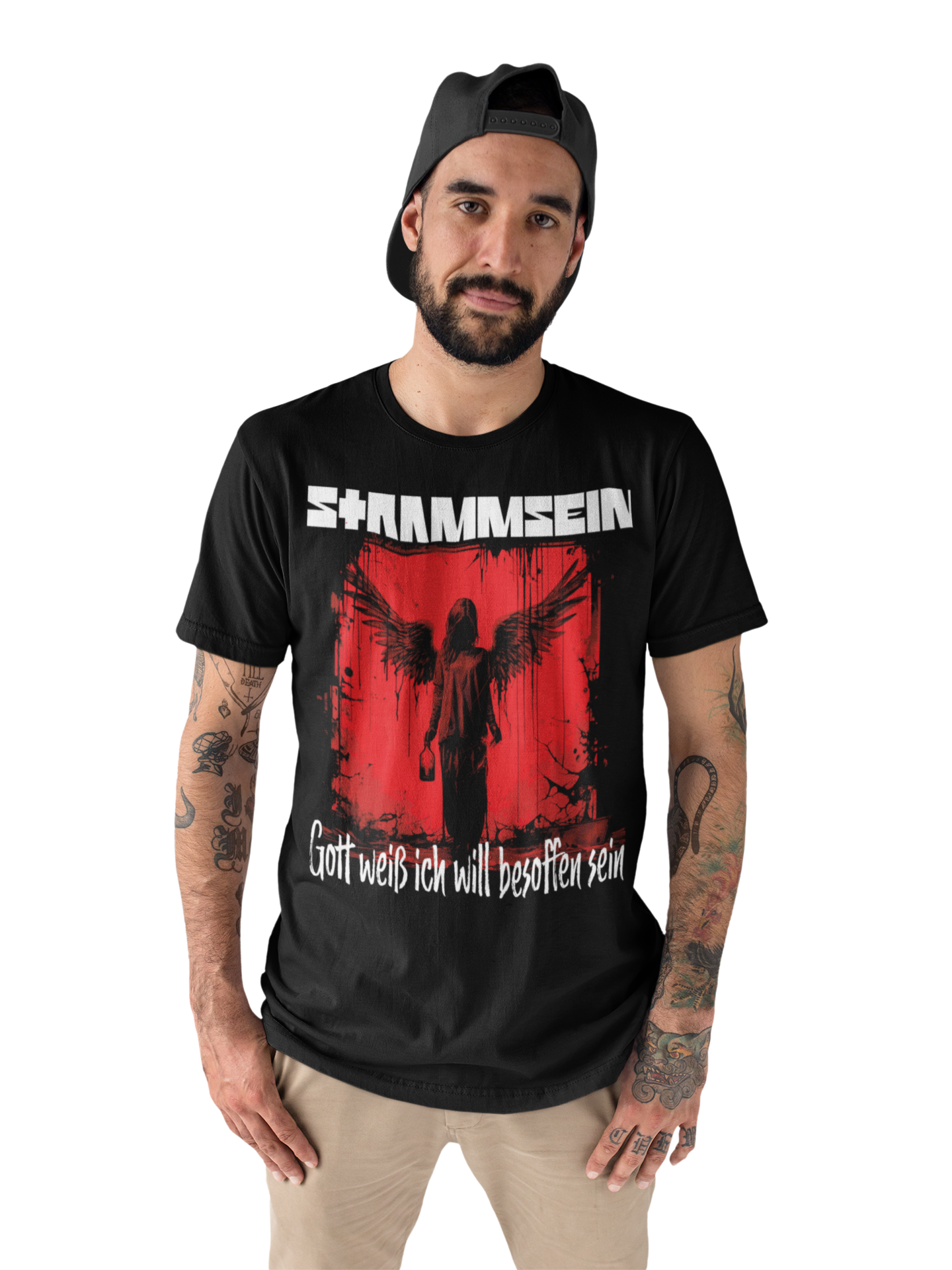 Strammsein Gott weiß ich will besoffen sein - Herren Shirt
