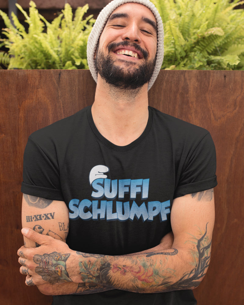 Suffi Schlumpf Herren Shirt – Lustiges Saufshirt mit Comic Design für Männer