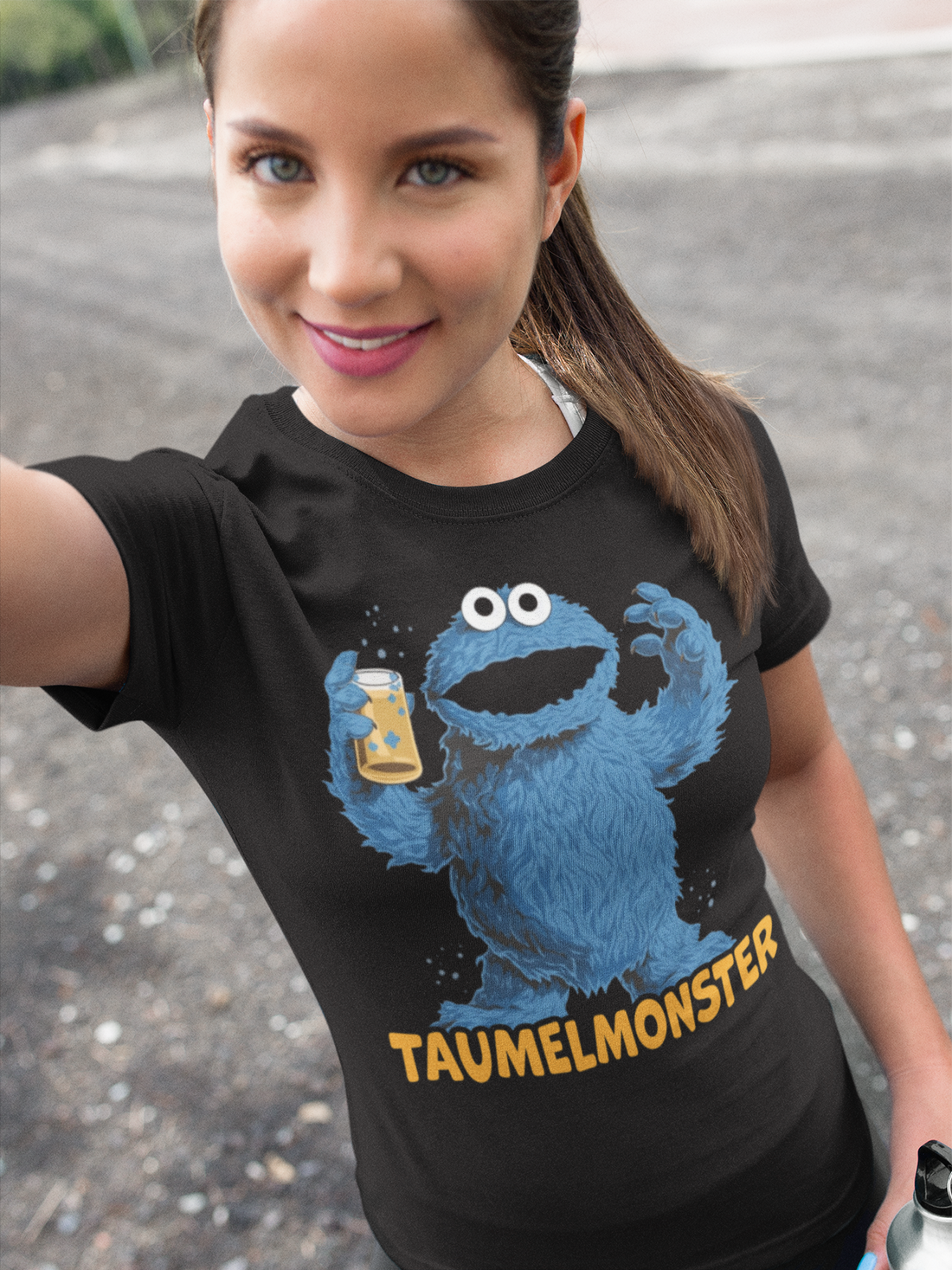 Taumelmonster Krümelmonster Sesamstraße Bier - Schwarzes Damen Premium Bio T-Shirt