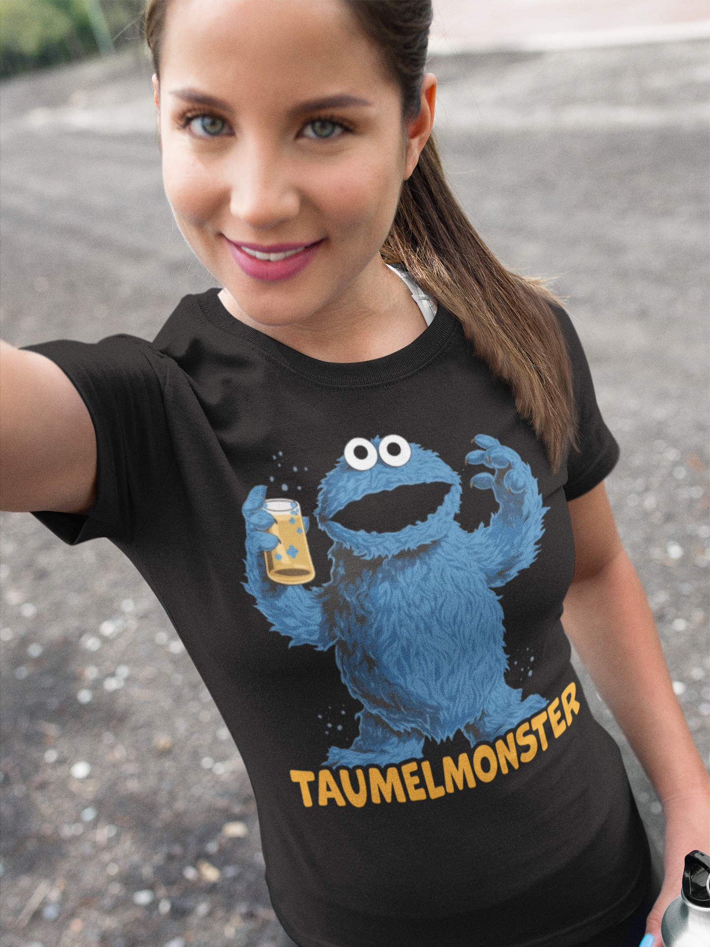 Taumelmonster Krümelmonster Sesamstraße Bier - Schwarzes Damen Premium Bio T-Shirt