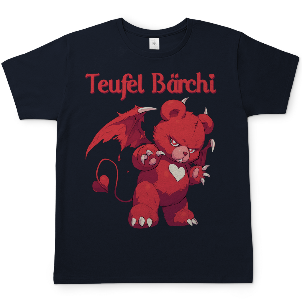 Teufel Bärchi - Glücksbärchi - Herren Shirt Navy