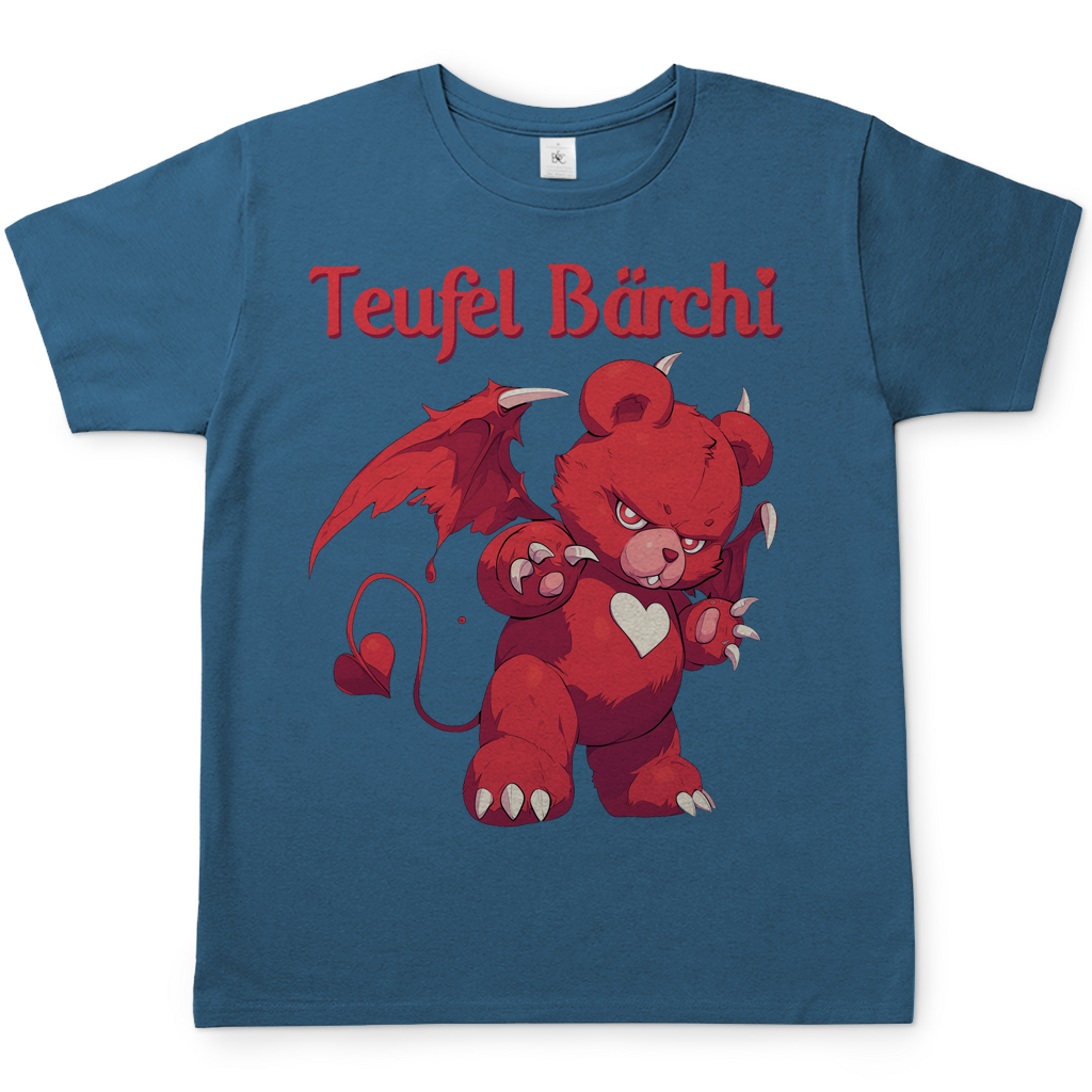 Teufel Baerchi - Gluecksbaerchi - Herren Shirt in stone blue