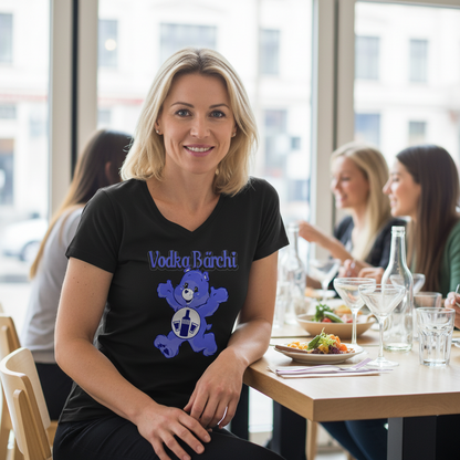 Vodka Bärchi - Glücksbärchi - V-Neck Damenshirt