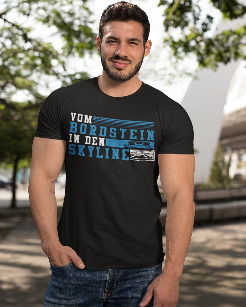 Nissan Skyline Shirt Männer – Vom Bordstein in den Skyline – GTR JDM Auto Design
