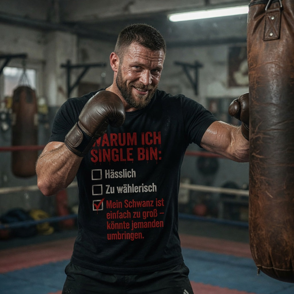 Warum ich Single bin mein Schwanz ist zu groß - Herren T-Shirt