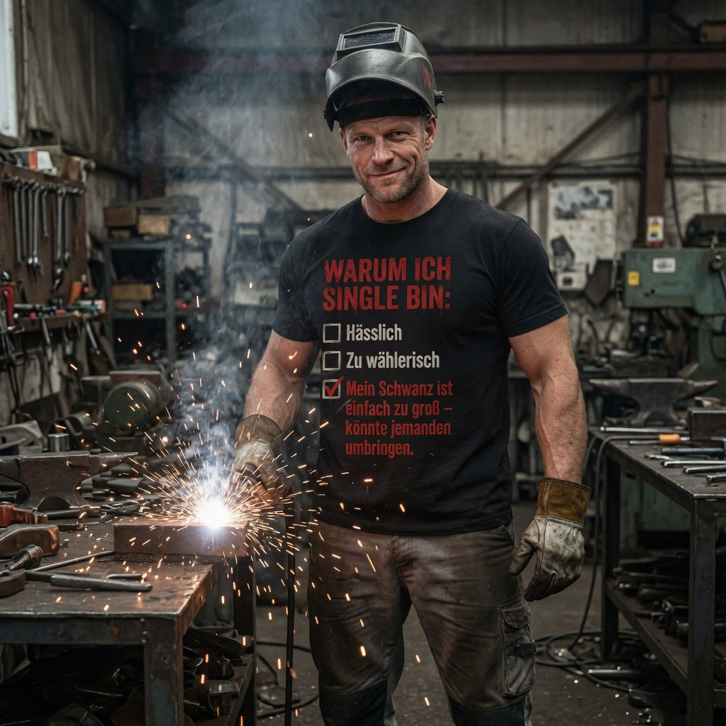 Warum ich Single bin mein Schwanz ist zu groß - Herren T-Shirt