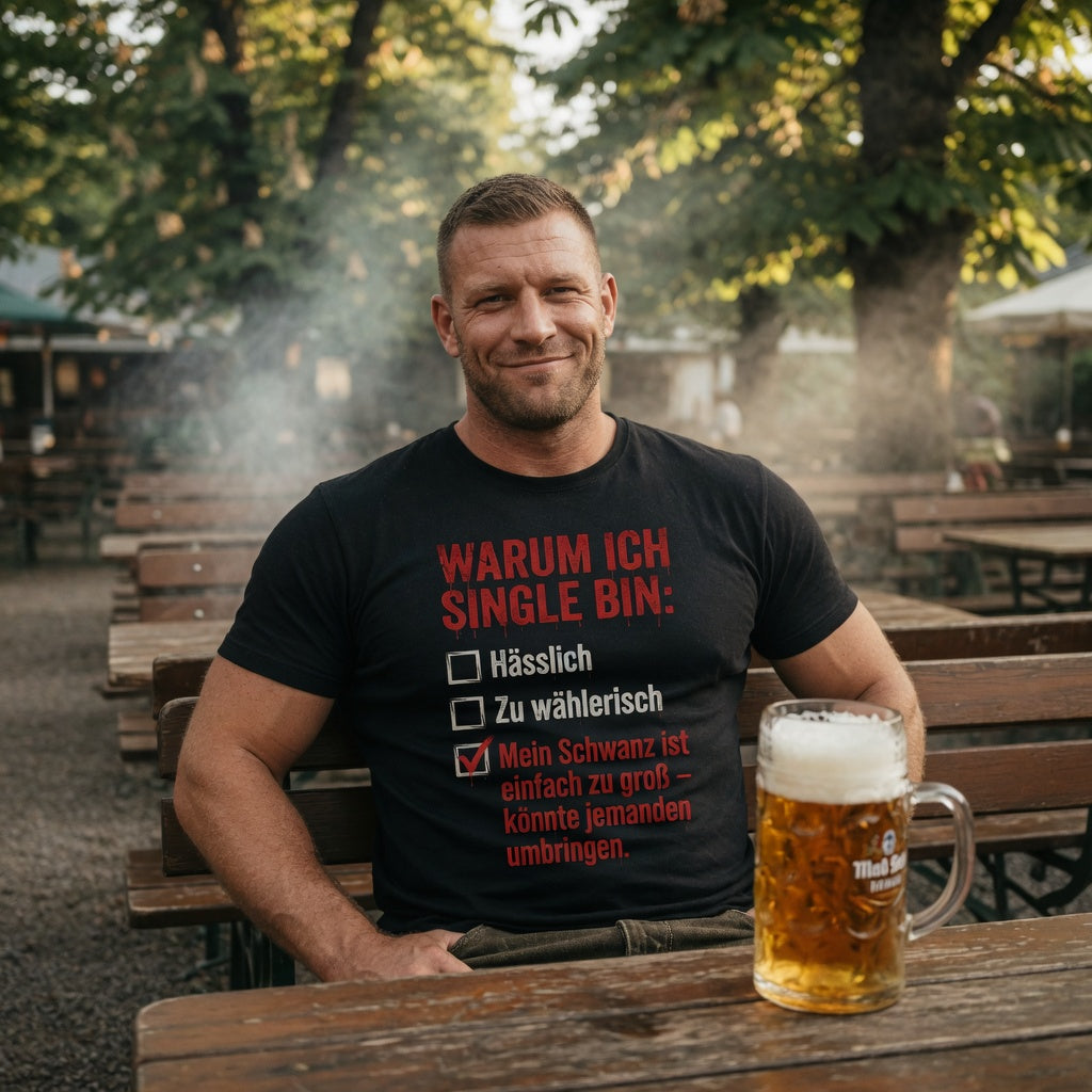 Warum ich Single bin mein Schwanz ist zu groß - Herren T-Shirt