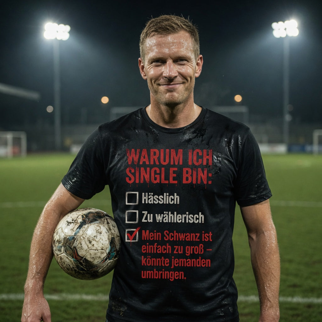 Warum ich Single bin mein Schwanz ist zu groß - Herren T-Shirt