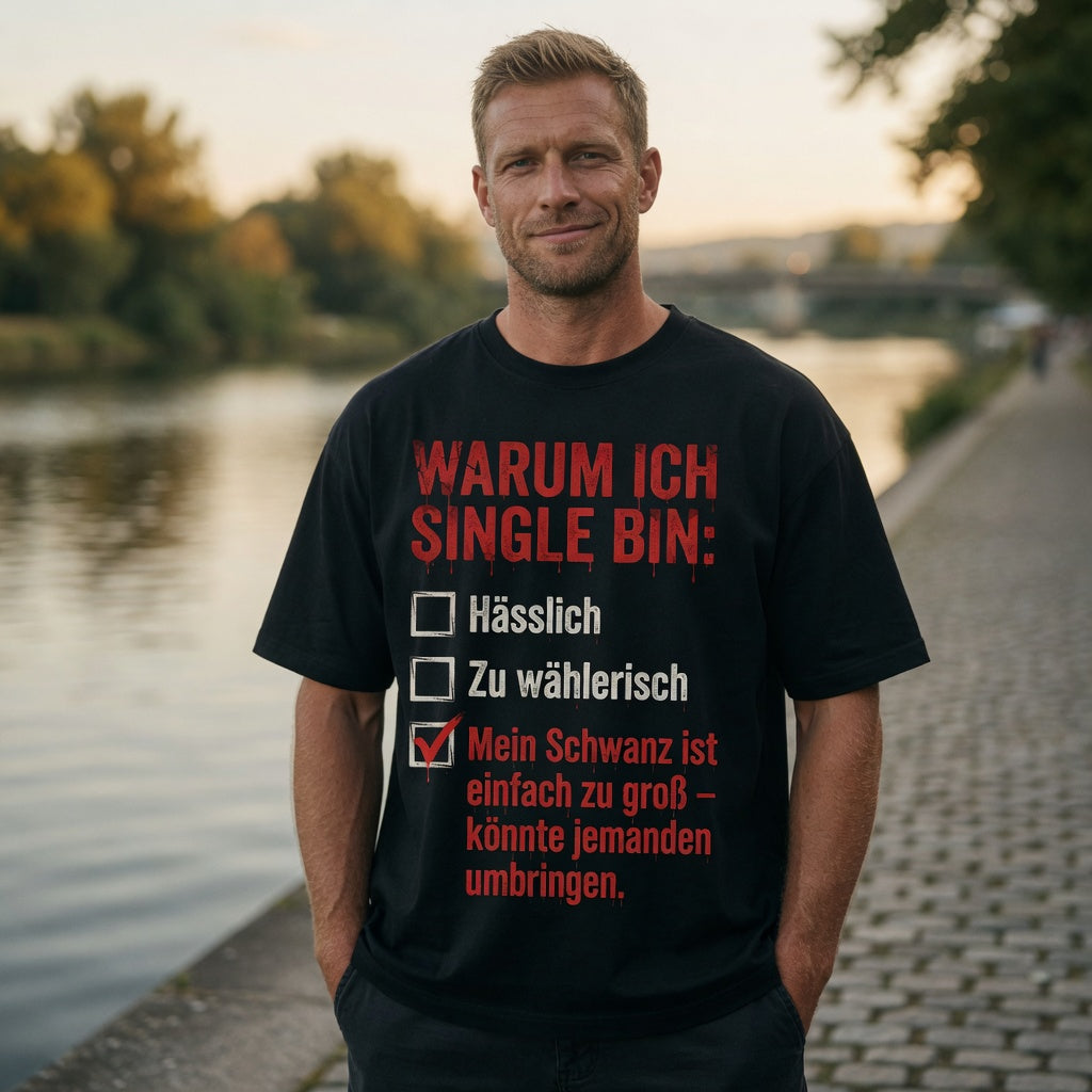 Warum ich Single bin mein Schwanz ist zu groß - Jack and Jones Oversize T-Shirt