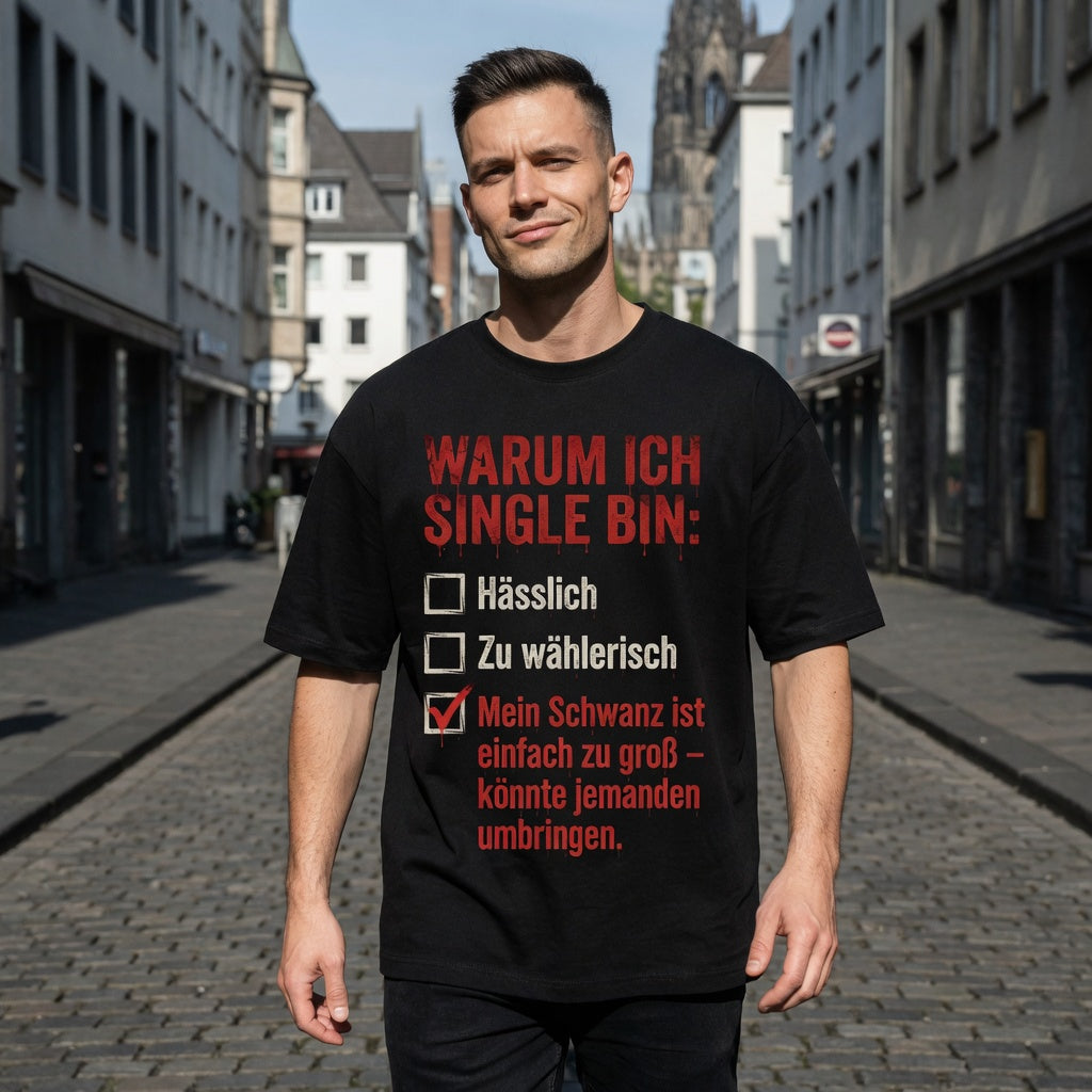 Warum ich Single bin mein Schwanz ist zu groß - Jack and Jones Oversize T-Shirt