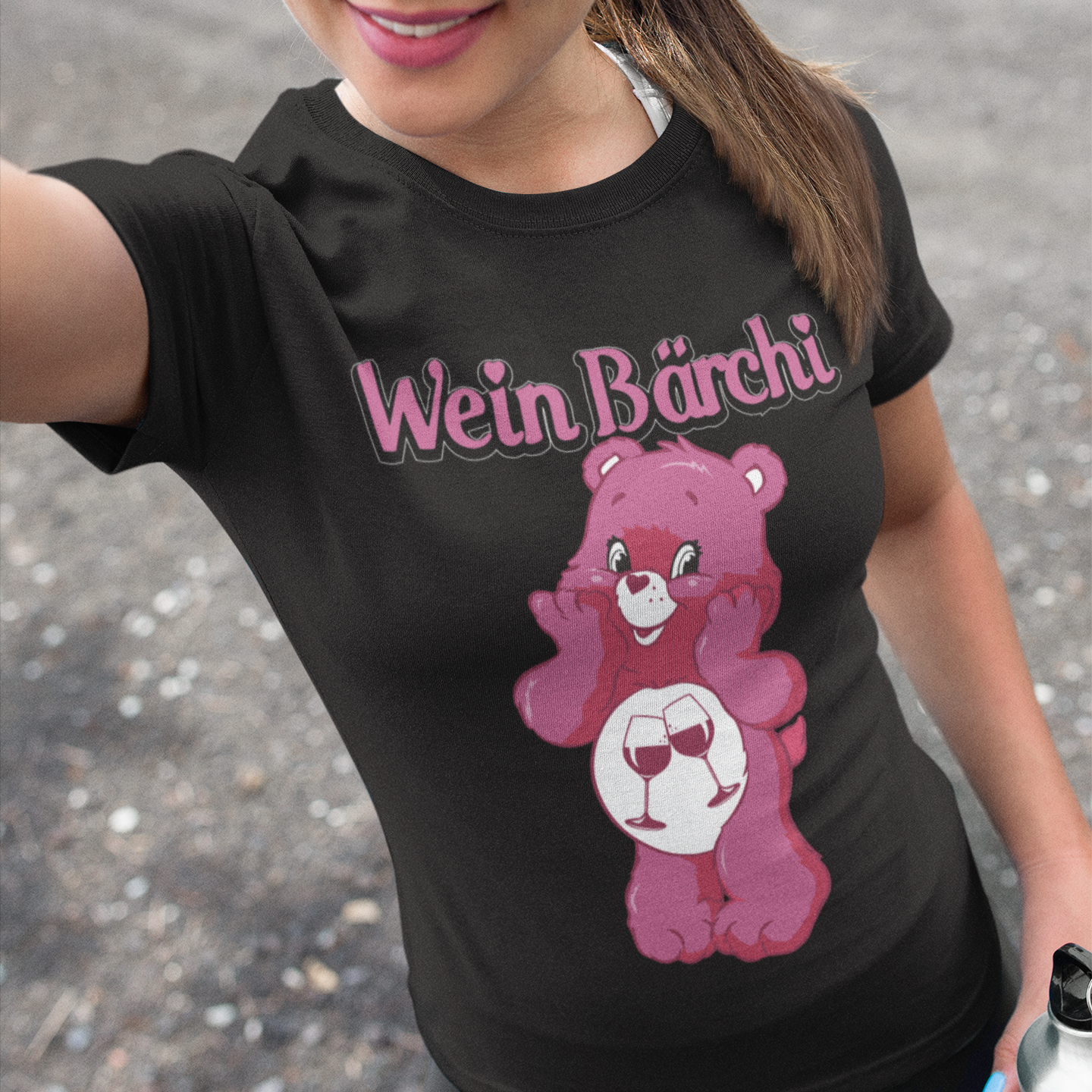 Wein Bärchi - Glücksbärchi - Damen Premium Bio T-Shirt