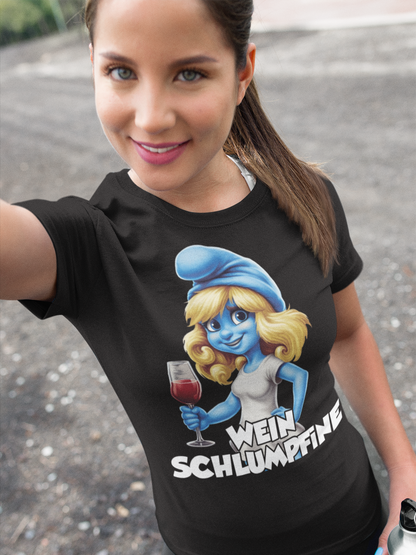 Wein Schlumpfine Schlumpf - Damen Premium Bio T-Shirt